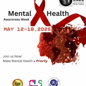 Mental health awareness poster featuring supportive messages and resources for mental well-being.